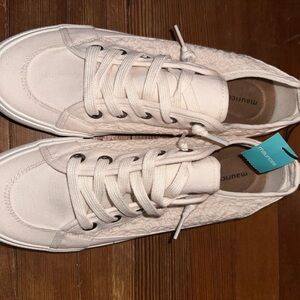 Maurices Cream Lace-Up Sneakers
